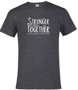 Stronger Together HEARTS 2021 Lake County Pride T-Shirt